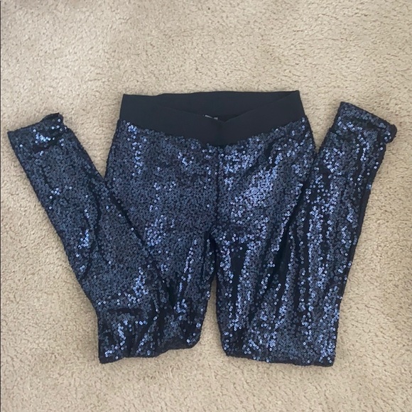 Aerie Black Sequins Leggings - Picture 2 of 3